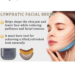 Lymphatic Facial Brush - Gray Contour Massage Tool for Women